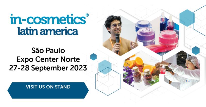 Pacifique Sud Ingredients will be present on September 27/28, 2023 at In-cosmetics Latin America
